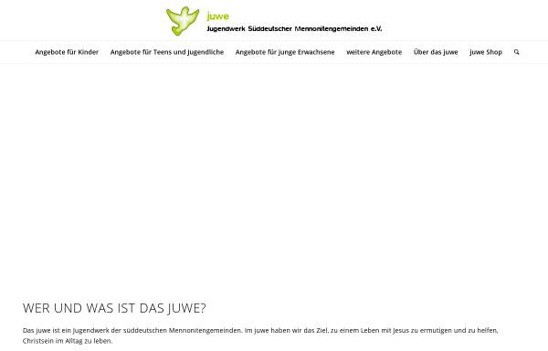 Vorschau von www.juwe-mennoniten.de, Jugendwerk Süddeutscher Mennonitengemeinden