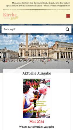 Vorschau der mobilen Webseite www.kirche-heute.de, Kirche heute