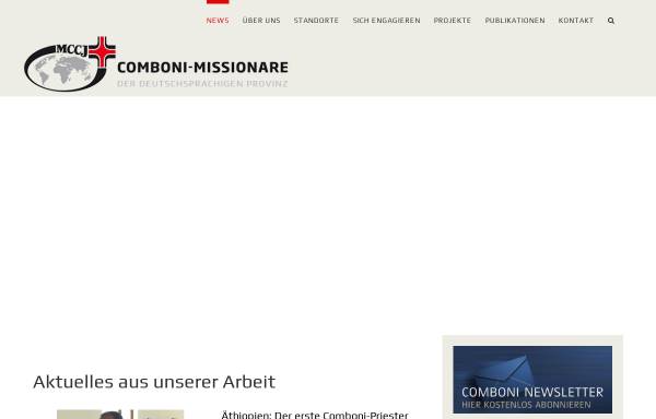 Vorschau von comboni.de, Comboni-Missionare
