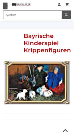 Vorschau der mobilen Webseite dornhofer.com, Bayrische-Kinderspiel-Krippenfiguren, Waltraud Dornhofer