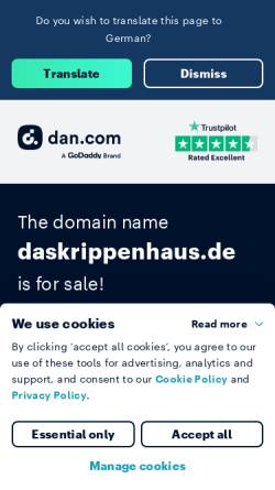 Vorschau der mobilen Webseite www.daskrippenhaus.de, Das Krippenhaus, Familie Galle