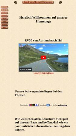 Vorschau der mobilen Webseite skandinavien-fans.de, Sandra und Bernds Homepage