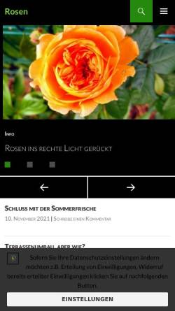 Vorschau der mobilen Webseite www.meinerosen.de, MeineRosen.de