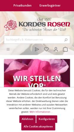 Vorschau der mobilen Webseite rosenberatung.de, Rosen-Roses