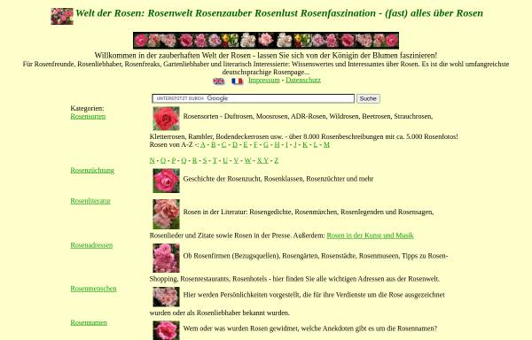 Vorschau von www.welt-der-rosen.de, Die Welt der Rosen