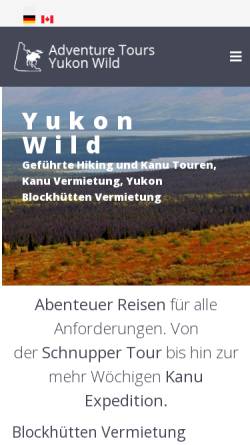 Vorschau der mobilen Webseite www.yukon-wild.de, Yukon Wild