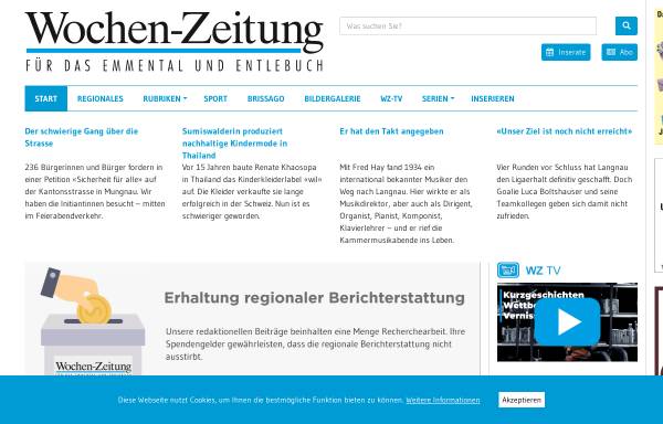 Vorschau von www.wochen-zeitung.ch, Wochen-Zeitung für das Emmental und Entlebuch