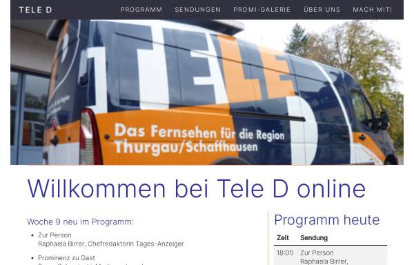 Vorschau von www.tele-d.ch, Tele D