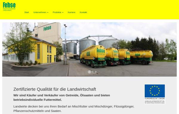 Vorschau von www.fehse.de, Bruno Fehse und Sohn, Kraftfutterwerk-Landhandel
