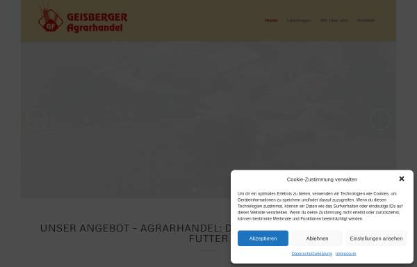 Vorschau von www.geisberger-agrar.de, Geisberger Franz Agrarhandel