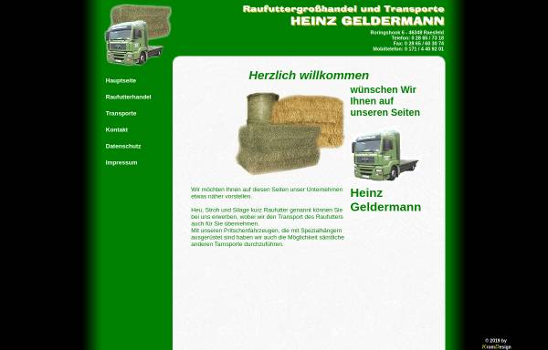 Raufuttergroßhandel und Transporte Heinz Geldermann