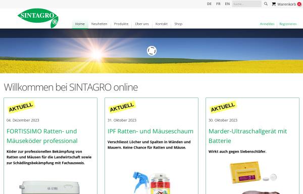 Vorschau von www.sintagro.ch, Sintagro AG