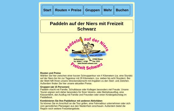 Vorschau von freizeit-schwarz.com, Freizeit Schwarz - Paddeltouren