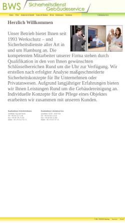 Vorschau der mobilen Webseite www.bws-wachdienst.de, BWS - Allgemeine Sicherheitsdienste, Inh. Werner Schmeling