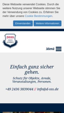 Vorschau der mobilen Webseite www.d-sss.de, Dog Security Special Service, Inh. Thomas Koppermann