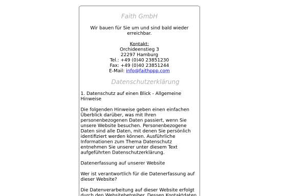 Vorschau von www.faithppp.com, Faith GmbH