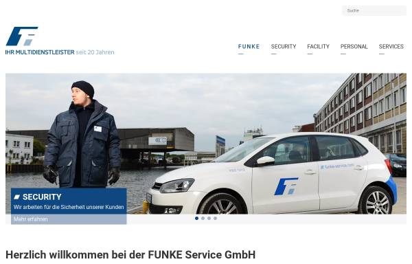 Vorschau von www.funke-service.com, FUNKE Security & Service Gesellschaft für Sicherheitsdienstleistungen und -technik mbH