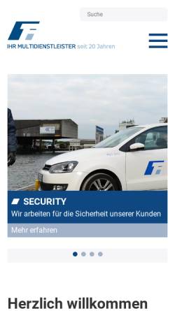 Vorschau der mobilen Webseite www.funke-service.com, FUNKE Security & Service Gesellschaft für Sicherheitsdienstleistungen und -technik mbH
