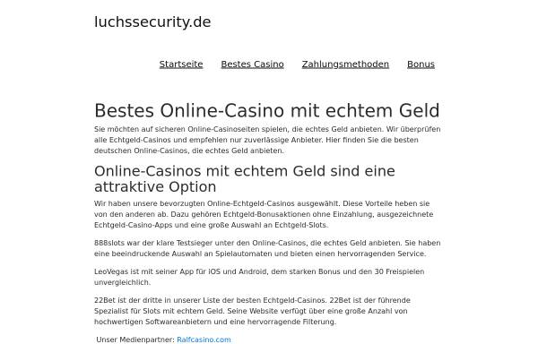 Vorschau von luchssecurity.de, Luchs Security Service