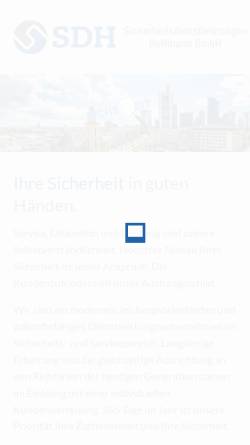 Vorschau der mobilen Webseite www.sdh-sicherheit.de, Sicherheitsdienstleistungen Hoffmann GmbH
