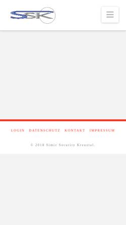 Vorschau der mobilen Webseite ssk-security.de, SSK SimicSecurity Kreuztal, Inh. Bill Simic