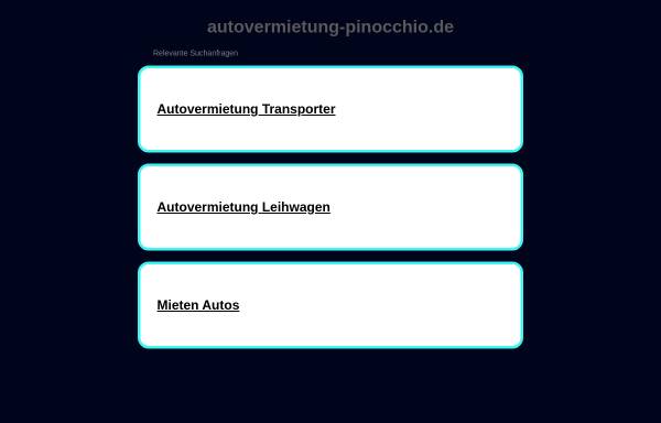 Vorschau von www.autovermietung-pinocchio.de, Autovermietung Pinocchio