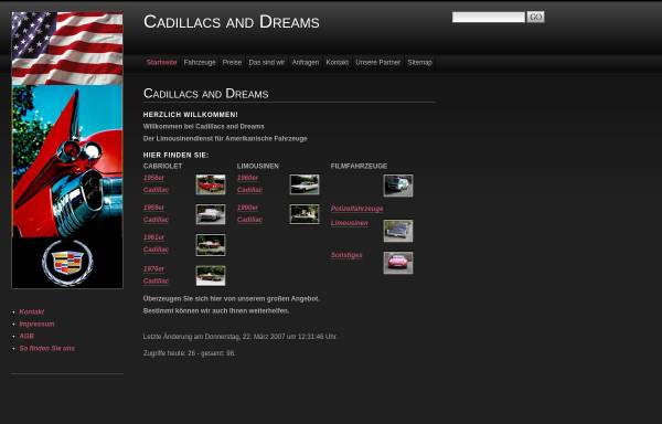 Vorschau von www.cadillacs-online.de, Cadillacs and Dreams, Inh. Amir Michael Jabado