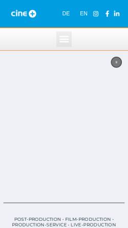 Vorschau der mobilen Webseite www.cine-plus.de, Cine Plus