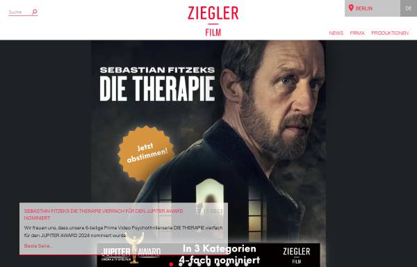 Vorschau von www.ziegler-film.com, Ziegler Film GmbH & Co. KG