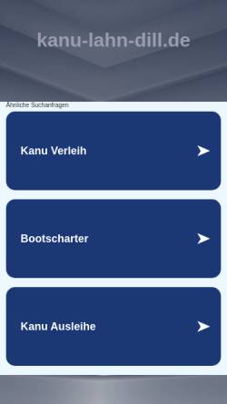 Vorschau der mobilen Webseite www.kanu-lahn-dill.de, Kanu Lahn-Dill, Wetzlar