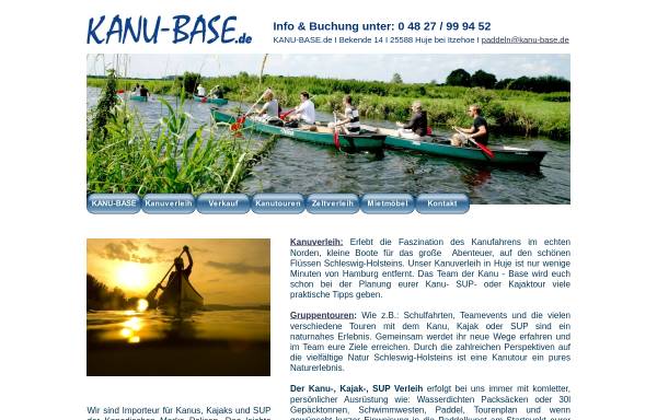 Vorschau von www.kanu-base.de, Kanu-Base