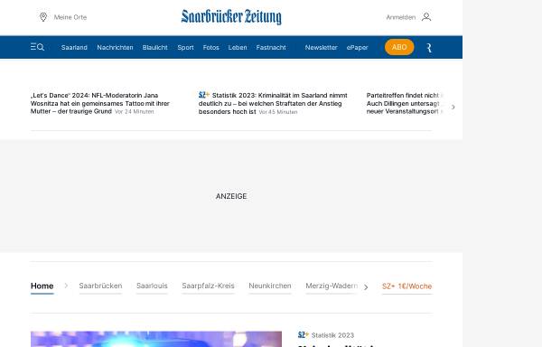Vorschau von www.saarbruecker-zeitung.de, Saarbrücker Zeitung