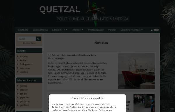 Vorschau von www.quetzal-leipzig.de, Quetzal