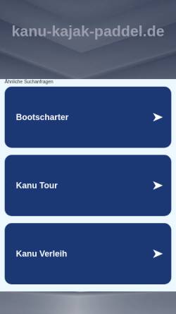 Vorschau der mobilen Webseite www.kanu-kajak-paddel.de, Kanustation in der Mecklenburgischen Schweiz