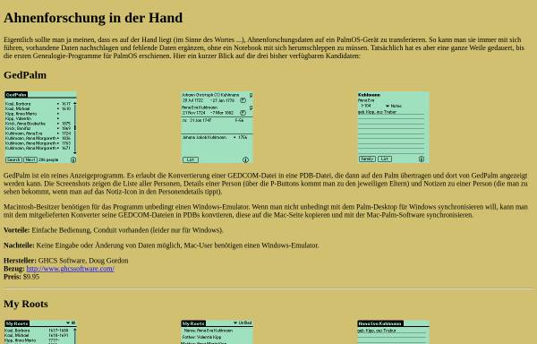 Vorschau von www.haun-online.de, Ahnenforschung in der Hand