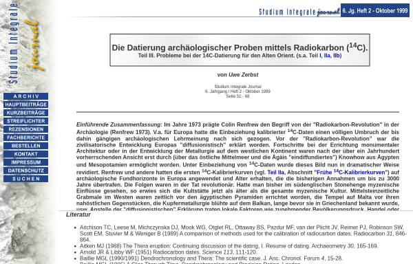 Vorschau von www.wort-und-wissen.de, Datierung archäologischer Proben mittels Radiokarbon (14C)
