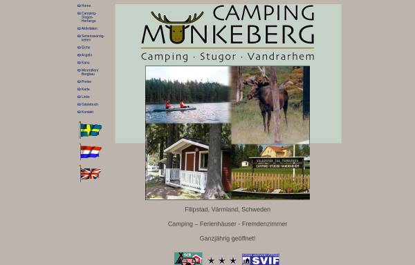 Vorschau von www.munkeberg.com, Kanutouren in Värmland / Schweden