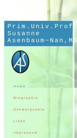 Vorschau der mobilen Webseite www.asenbaum.at, Univ. Prof. DDr. Susanne Asenbaum
