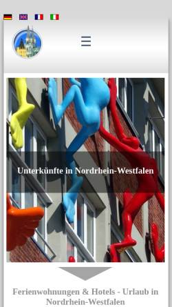 Vorschau der mobilen Webseite www.nordrhein-westfalen-gastgeber.com, Nordrhein-Westfalen Gastgeberverzeichnis