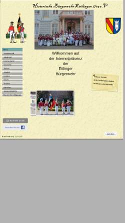 Vorschau der mobilen Webseite www.buergerwehr-ettlingen.de, Historische Bürgerwehr Ettlingen 1715 e.V.