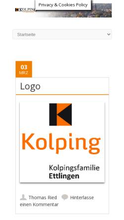Vorschau der mobilen Webseite www.kolpingsfamilie-ettlingen.de, Kolpingsfamilie Ettlingen