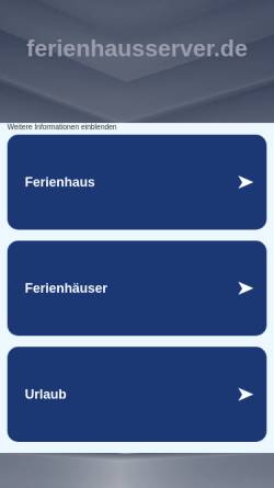 Vorschau der mobilen Webseite www.ferienhausserver.de, Atraveo GmbH