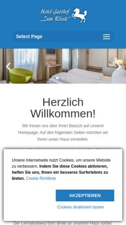 Vorschau der mobilen Webseite www.roessle-frankenbach.de, Hotel-Gasthof Rössle