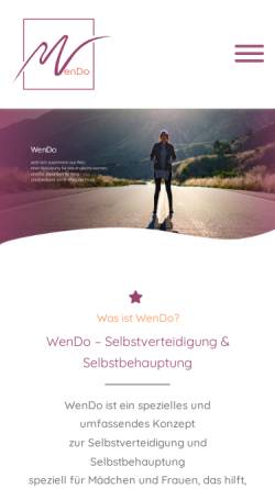 Vorschau der mobilen Webseite www.wendo-dresden.de, WenDo-Dresden