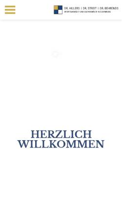 Vorschau der mobilen Webseite www.hsc-ol.de, Hillers, Dr. Streit, Dr. Behrends & Coll.