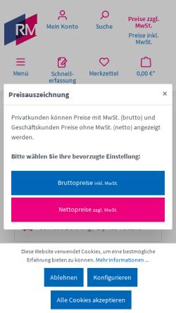 Vorschau der mobilen Webseite www.richter-menzel.de, Richter & Menzel GmbH