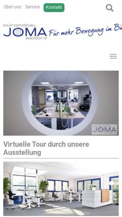 Vorschau der mobilen Webseite www.joma.ch, Joma-Trading AG