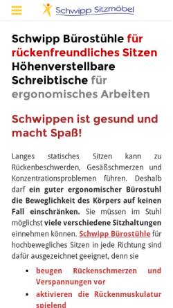 Vorschau der mobilen Webseite www.schwipp.de, Schwipp Sitzmöbel - Dr. Bastian Niemann