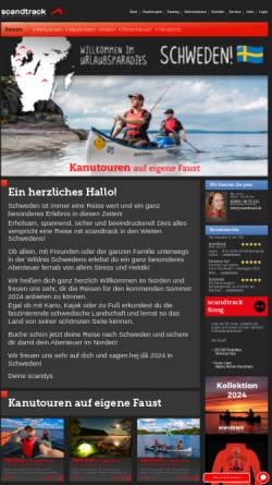 Vorschau der mobilen Webseite www.scandtrack.de, Scandtrack Touristik: Skandinavienreisen