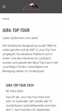 Vorschau der mobilen Webseite www.juratoptour.ch, Jura Top Tour